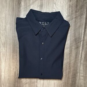 BYLT Basics Men's Navy Casual Button Down Shirt